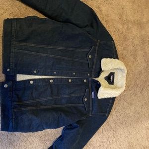 Patagonia Men's Pile-Lined Trucker Jacket;  Large